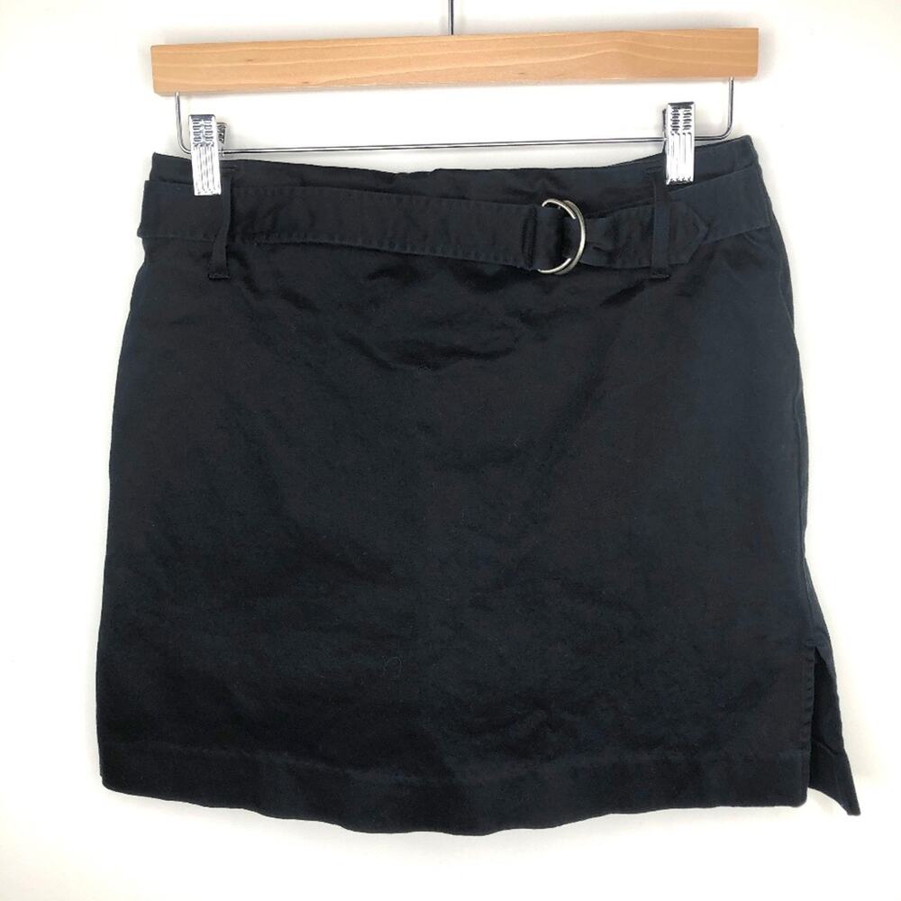 Style & Co Black Belted Simple Skort 8